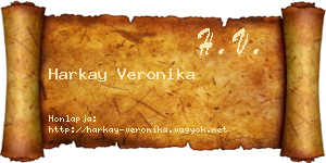 Harkay Veronika névjegykártya